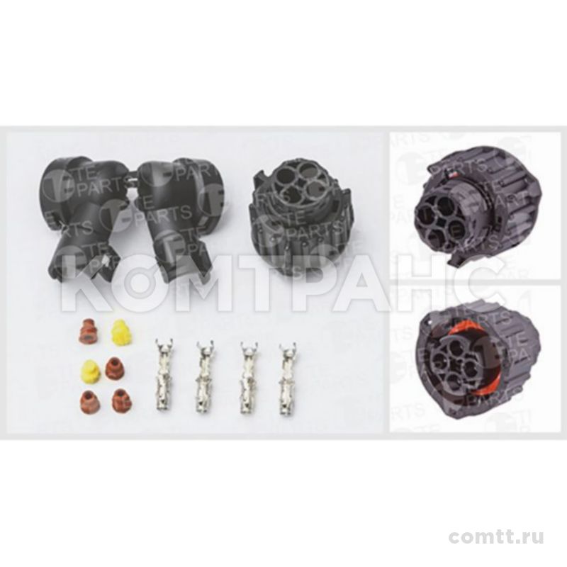 Ремкомплект разъема 4-pin универсальный (угловой) 7810469 Te parts Ремкомплект разъема 4-pin универсальный (угловой) 7810469 Te parts